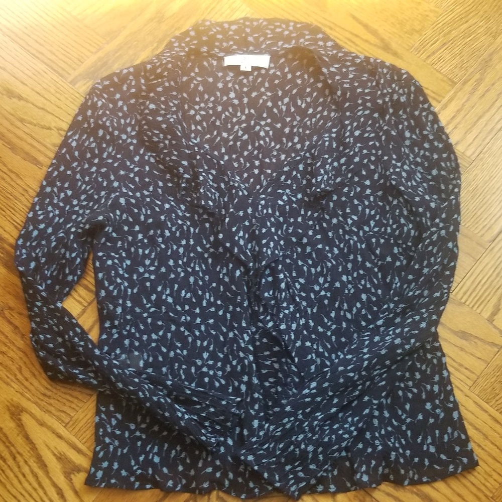 Emanuel Ungaro Mixed Print Blouse SZ 8